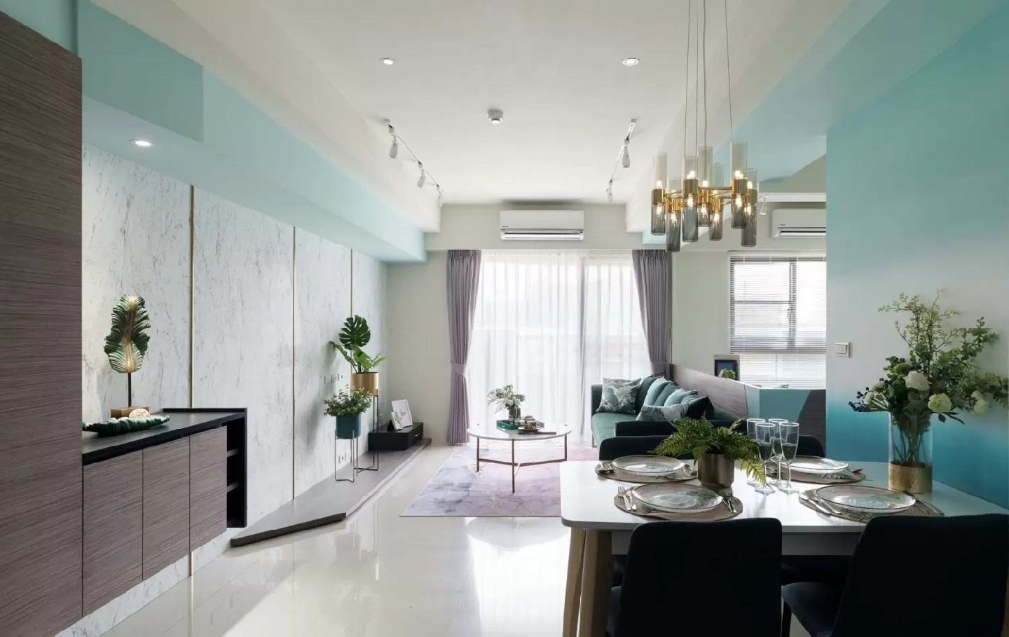 現代北歐風格效果圖賞析 漸變藍的純凈空間 現代北歐風格效果圖賞析 漸變藍的純凈空間